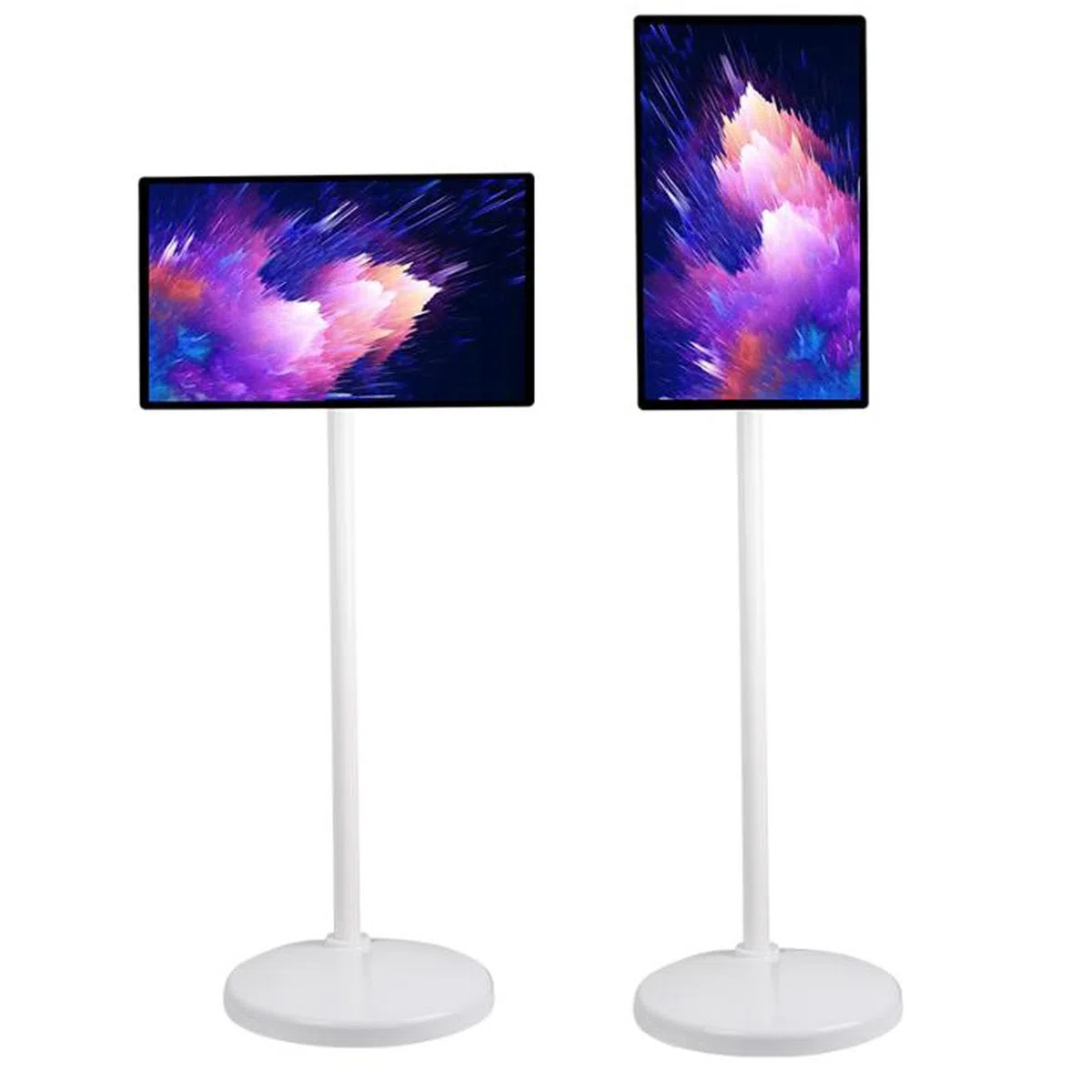 TV portatile senza fili touch screen, 1080P FHD grande display, altoparlanti, fino a 6 ore di durata della batteria, frequenza di aggiornamento 60Hz, 24 pollici, design a rotazione