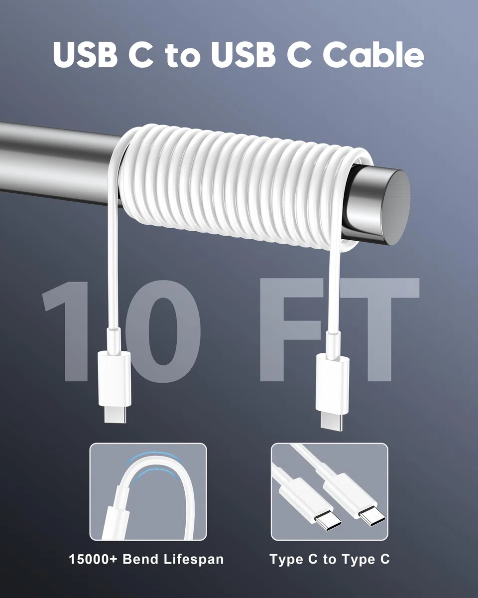 Caricatore ultra S24/S23, confezione da 2 caricabatterie da parete super veloci da 45 W, blocco caricabatterie per telefono USB C Android con cavo lungo 10 piedi tipo C per Samsung Galaxy