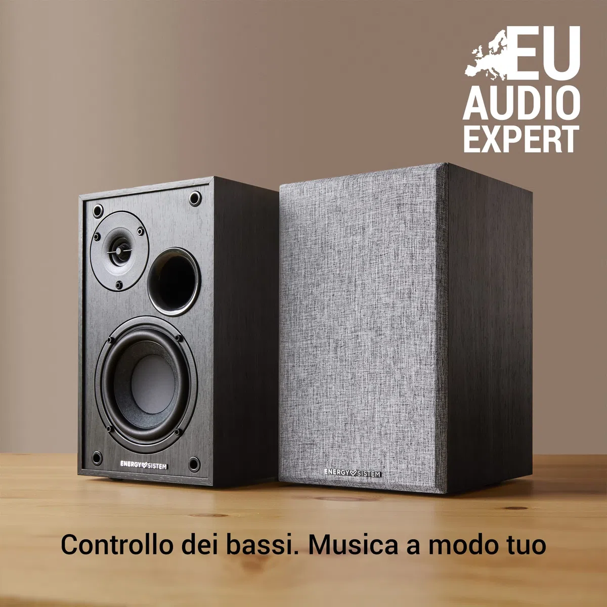 Energy Sistem Studio Monitor 2 - Set di due altoparlanti attivi da scaffale 2.0 (Bluetooth 5.0, doppio ingresso RCA, 50 W, struttura in MDF) Nero