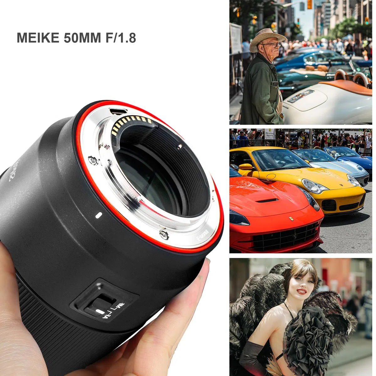 Meike Obiettivo 50mm F1.8 Full Frame AF STM (motore passo-passo) Apertura standard Messa a fuoco automatica Obiettivi fissi per ritratti Prime per fotocamere Mirrorless Nikon Z Mount Z5 Z6 Z7 Z9 Z6II