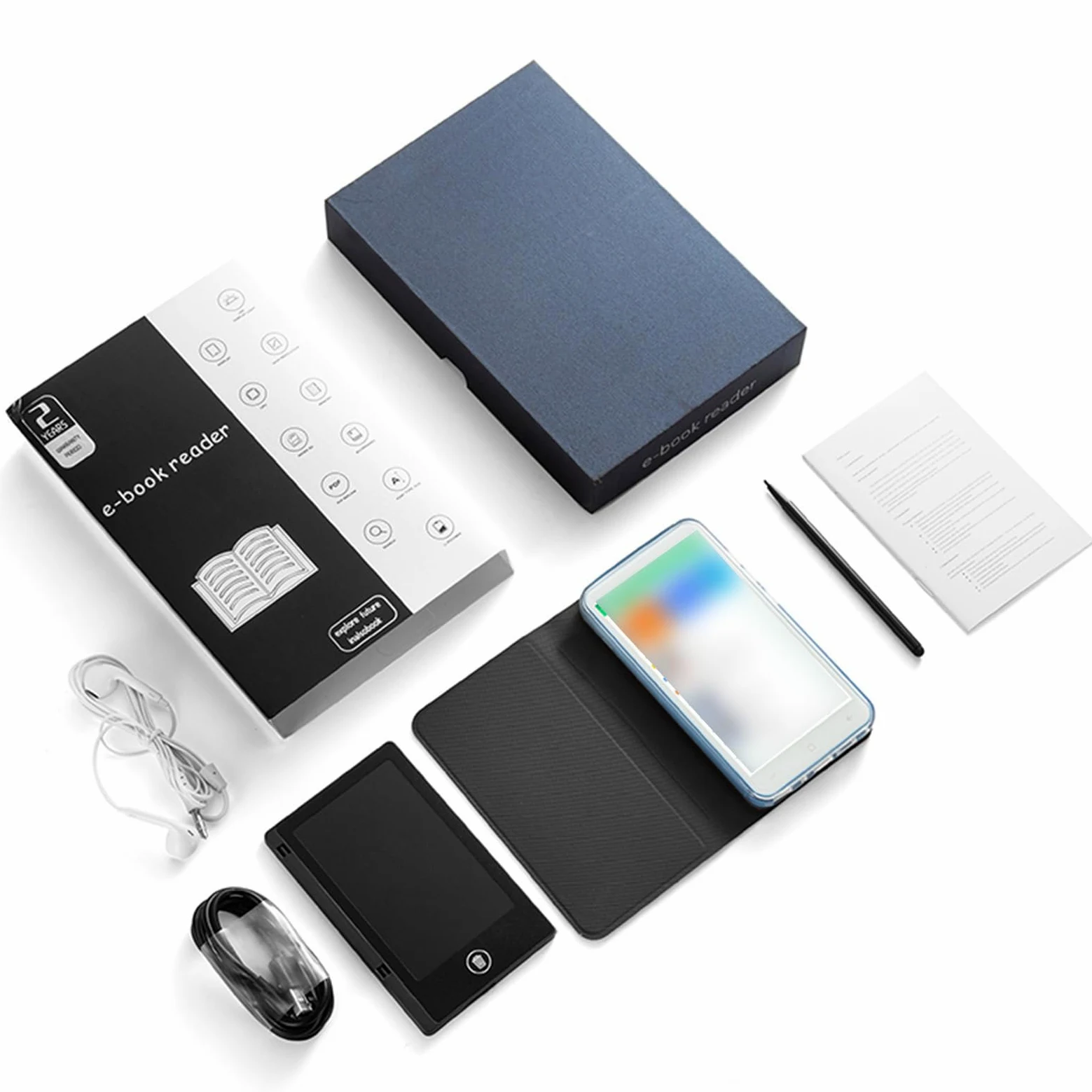 Lettore di E-book Portatile con Schermo Trasparente da 5 Pollici con Tavoletta per la Scrittura per la Lettura di Viaggio degli Studenti