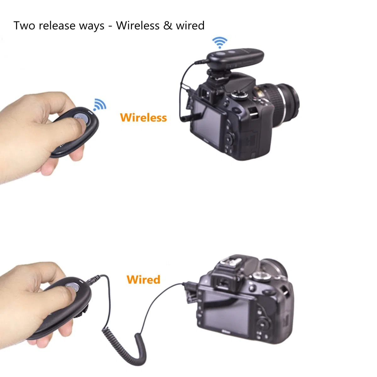 PHOLSY scatto remoto Fotocamere Telecomando Wireless con 2 cavi per Sony Alpha a1 a9 a7M4 a7M3 a7RM2 a7RM3 a6600 a6500 a6400 a6100 RX100M4 HX99 a68 a33 a35 a57 a65 a77 a99 a850