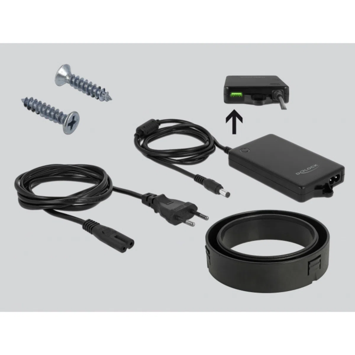 DELOCK CARGADOR USB TYPE-Câ„¢ PD 85 W + QUALCOMM QUICK CHARGE 3.0 PARA MONTAJE EN MESA
