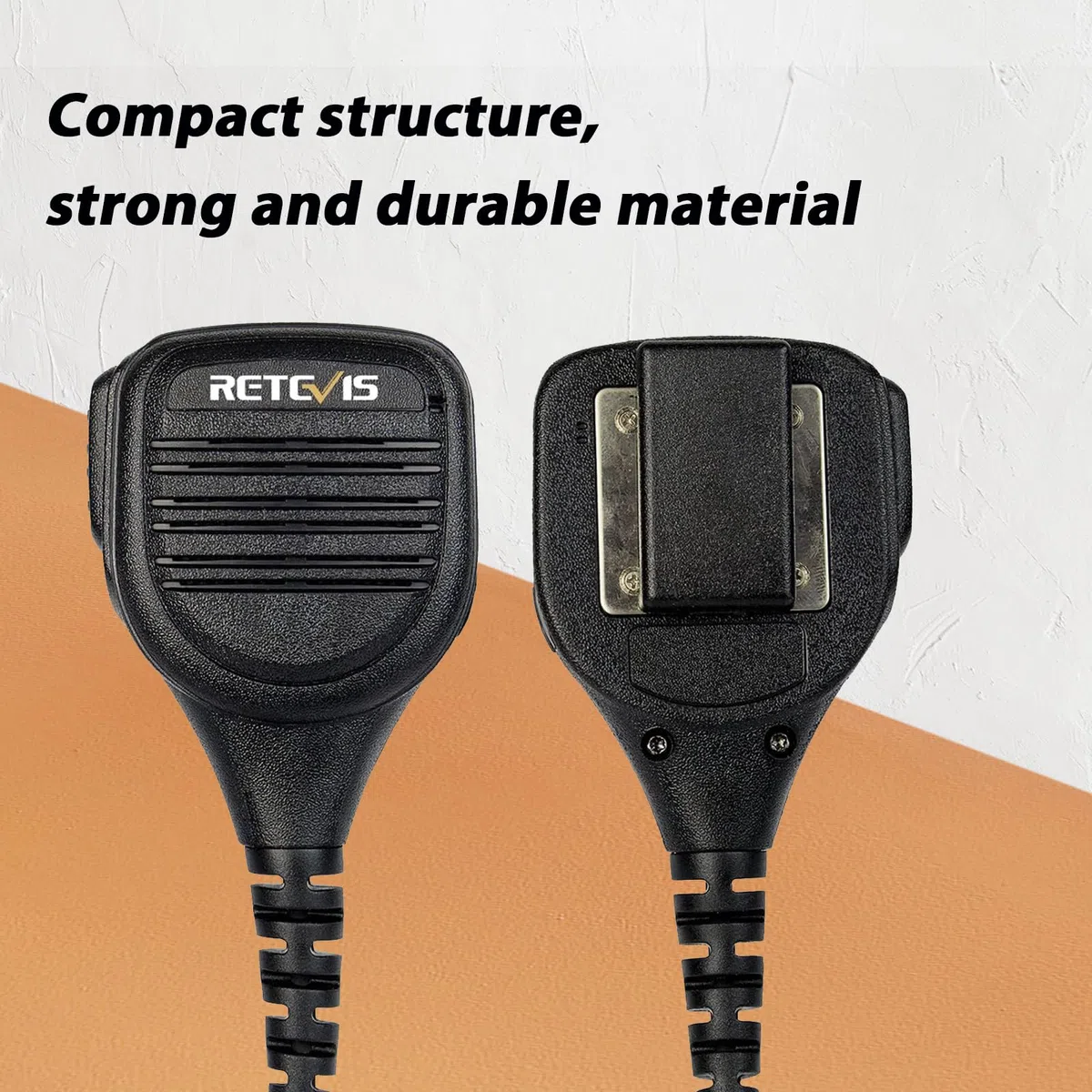 Retevis Microfono per Altoparlante a Distanza, Microfono a Spalla a 2 Pin, Compatibile con Walkie Talkies RT24 RT27 RT28 RT618 Baofeng UV-5R BF-888S Kenwood, Microfono per Altoparlante Radio (2 Pz)