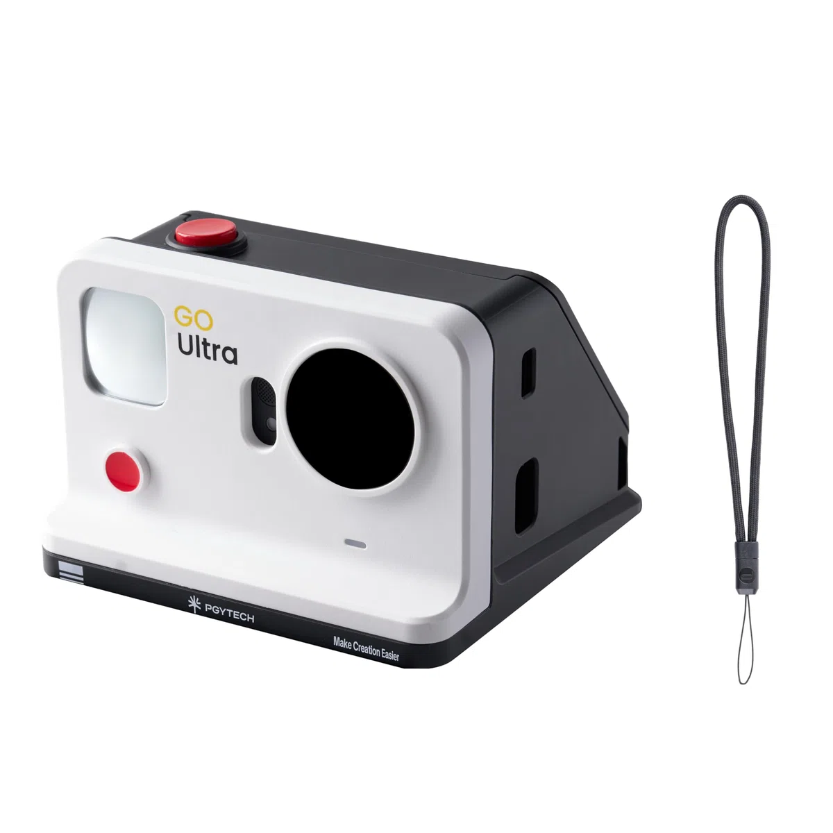 PGYTECH FunCam Custodia per Insta360 GO Ultra, Case Protettivo Vlog a Sgancio Rapido Magnetico con Specchio Selfie e Cordino, Cover Antigraffio