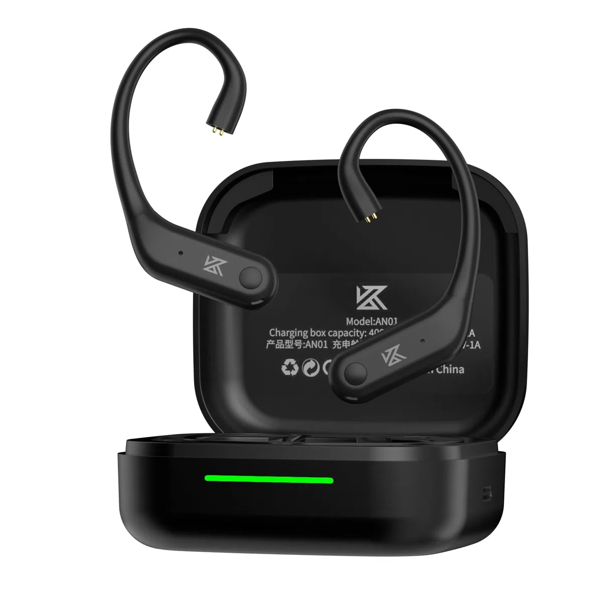 KZ AN01 5.4 Modulo Bluetooth, adattatore gancio auricolare, convertitore wireless, suono HiFi, cancellazione rumore, audio LDAC, modalità trasparenza, pin C