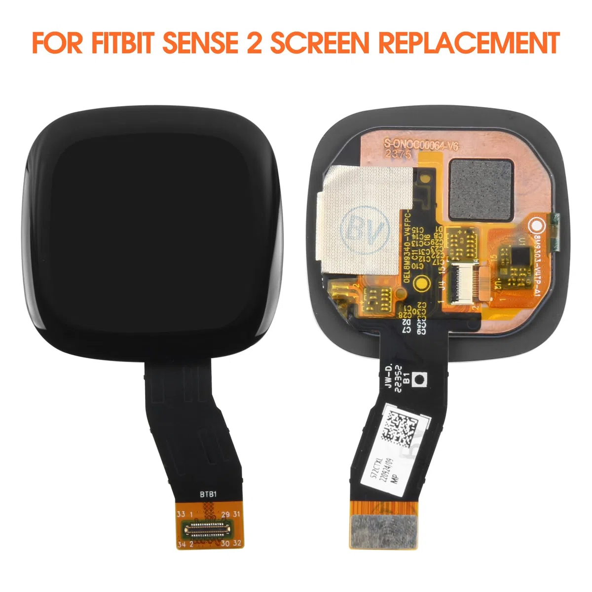 Schermo di ricambio per smartwatch Fitbit Sense 2 per schermo LCD Sense 2 Touch Display Digitizer Assemblea parti di riparazione (nero)…