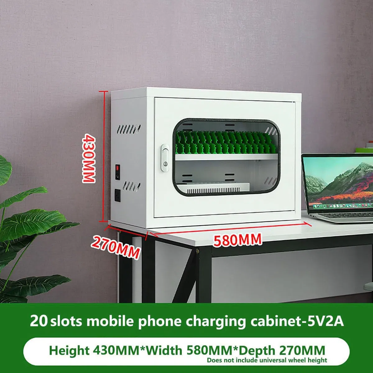 Armadietto Portatile per La Ricarica di Cellulari, Stazioni di Ricarica per Cellulari, Armadietto Multi-Cellulare da 6 A 60 Slot, Interfaccia USB, Adatto per Scuole E Aziende, 20 Slot