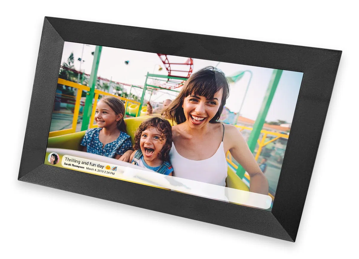IRRADIO | Photo Frame Digitale Smart da 10 Pollici, Touch e Display 1280x800 con Wifi e Speaker, con App iOS e Android, Colore Nero