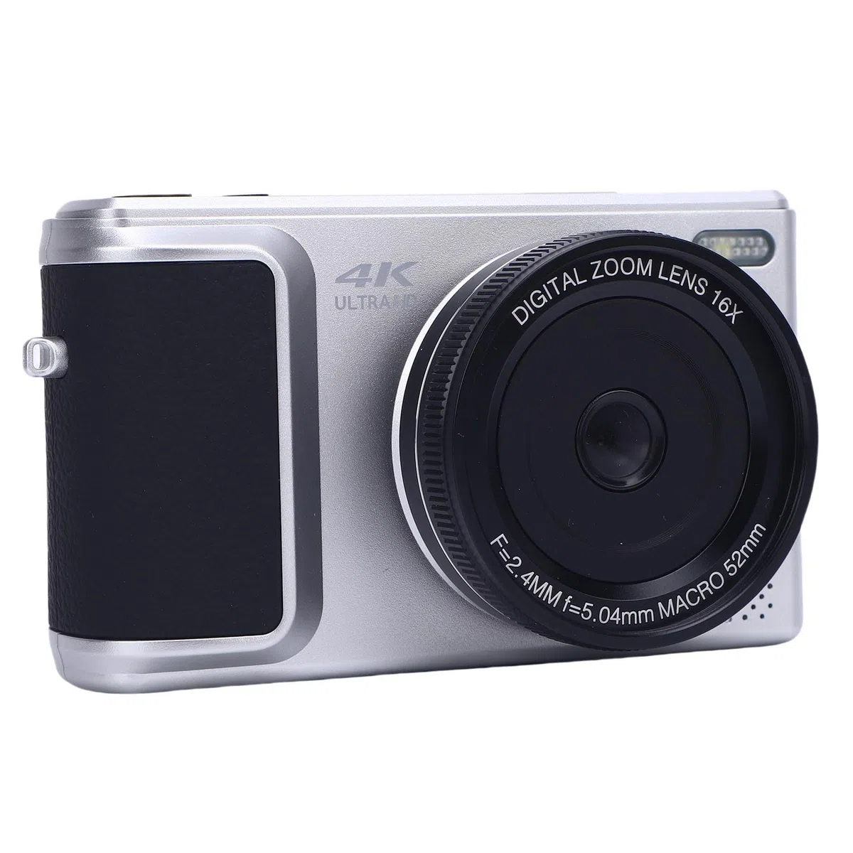 Fabater Fotocamera Digitale 4K HD 64MP Videocamera Mirrorless Ultra Nitida con Messa a Fuoco Automatica AF per Viaggi, Feste e Lauree (SILVER)