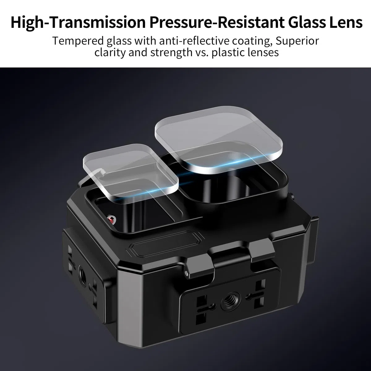 Custodia impermeabile in alluminio da 80 m per Ace Pro/Ace Pro 2, custodia per fotocamera con adattatore magnetico, custodia protettiva per fotocamera subacquea (solo custodia subacquea)