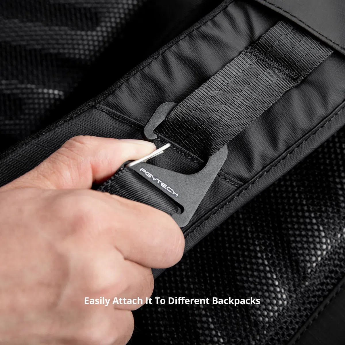 PGYTECH Cinghia per fotocamera zaino con perline rapide, nero