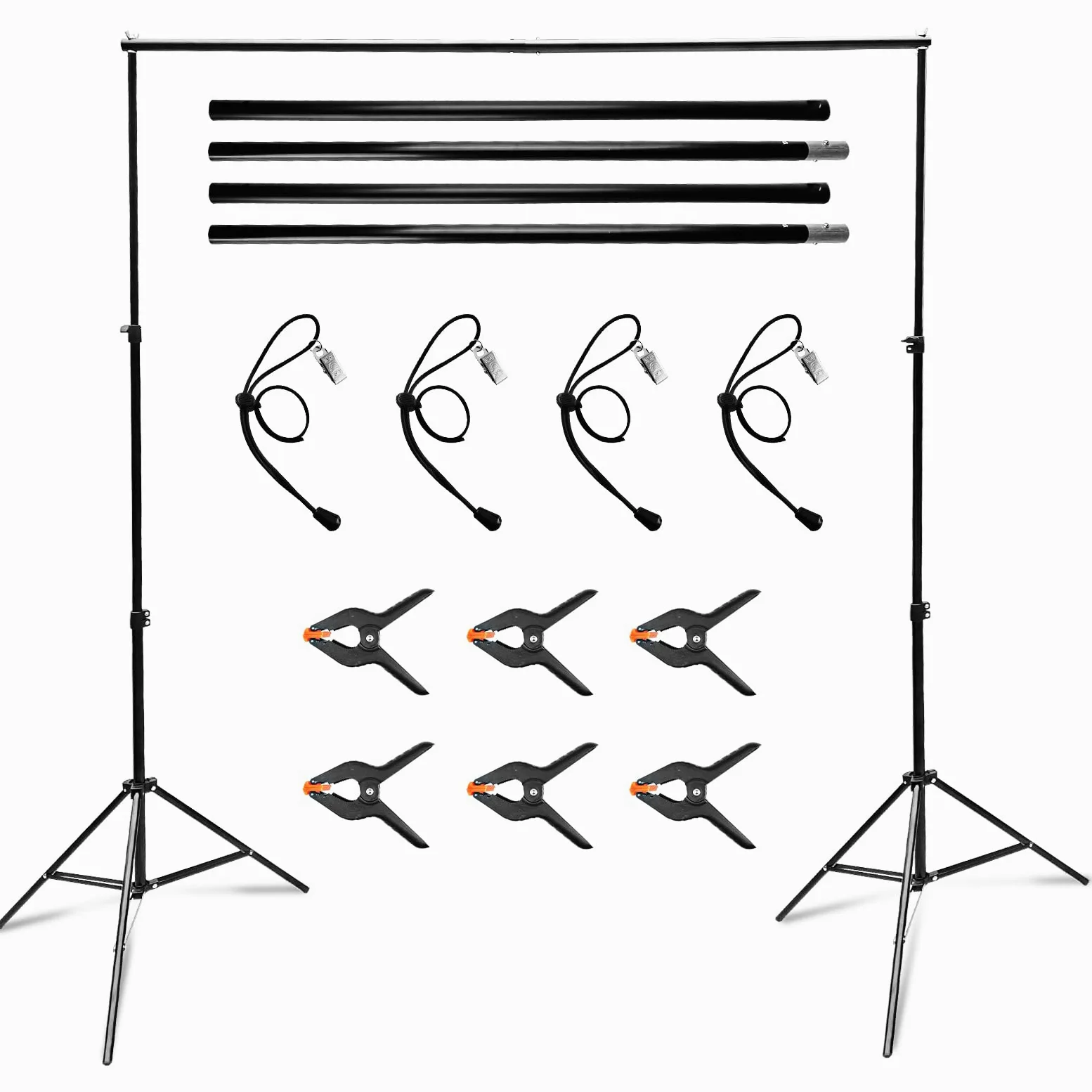 Relota Supporto Fotografico Regolabile 200cm x 300cm, Sistema Professioanle con 10 Morsetti a Molla per Studio, Live Streaming e Registrazione Video
