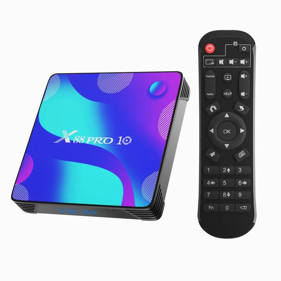 Android 11 TV Box,TUREWELL 4GB RAM 32GB ROM RK3318 Quad-Core 64bit Cortex-A53 Support 2.4/5.0GHz dual-Band WiFi BT4.0 3D 4K 1080P H.265 10/100M Ethernet HD2.0 Smart TV Box
