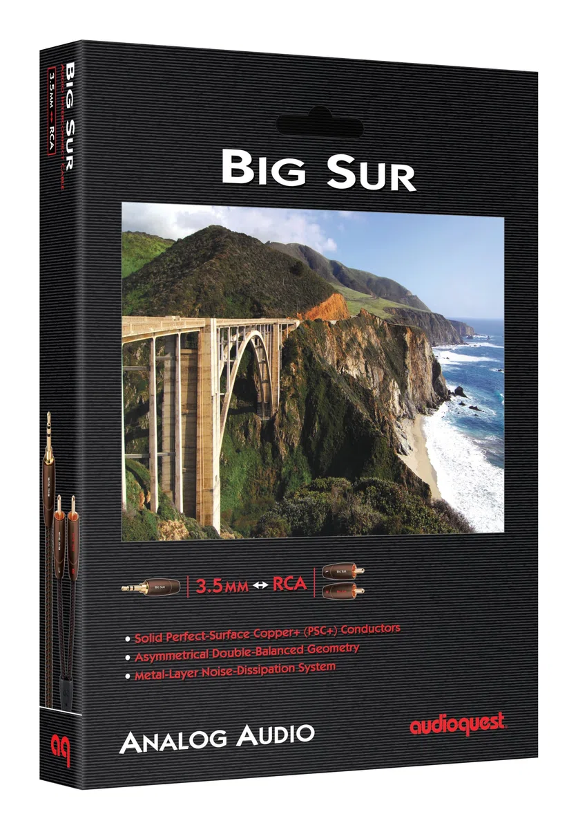 AudioQuest - Cavo Stereo Big Sur High-End Jack 3,5 mm/RCA, Lunghezza 1,5 m