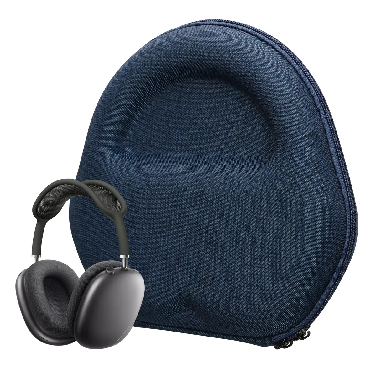 kwmobile Cover per Apple AirPods Max/AirPods Max 2 Cover - Custodia Cuffie Over-Ear per Trasporto e Viaggio - Case Protettiva - blu scuro