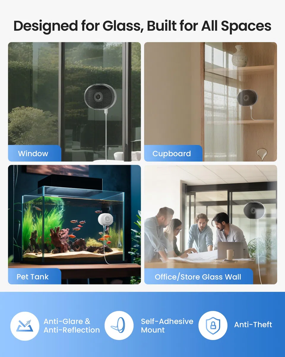 ZOSI 2 telecamere di sicurezza 2K C680 con visione notturna a colori da 3 MP, telecamera di sicurezza WiFi interna con spina domestica, rilevamento veicoli umani, WiFi 2,4/5 GHz, registrazione 24/7