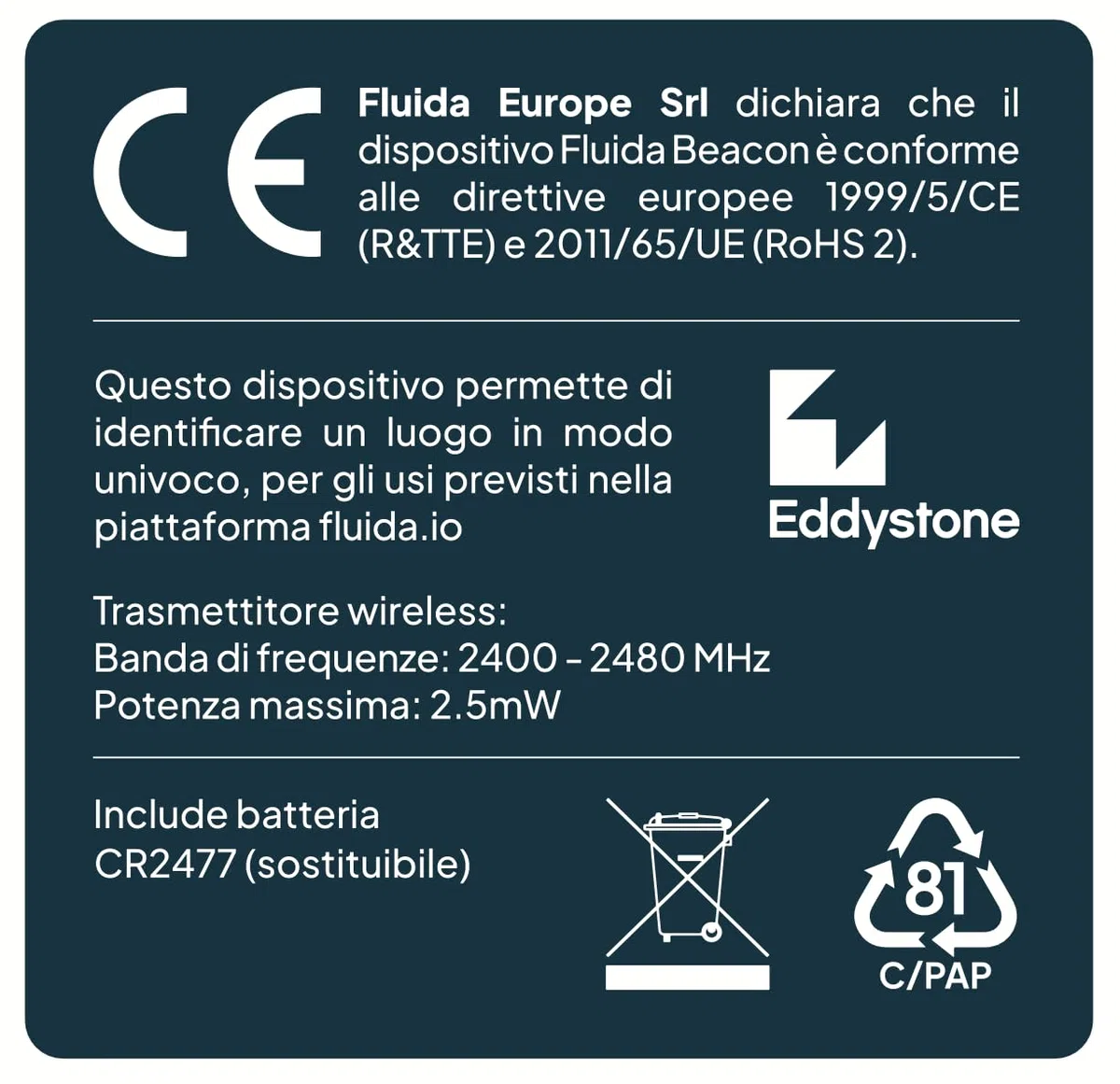 Fluida Beacon - Sistema di rilevazione presenze - Timbratura da Smartphone con tecnologia Bluetooth