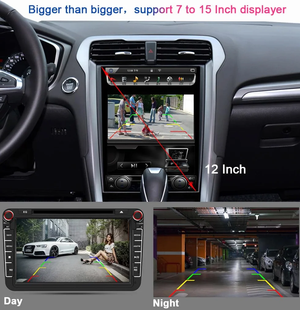 Telecamera posteriore super grandangolare HD doppia telecamera di parcheggio per Citroen Jumper/Fiat Ducato E-Ducato Maxi Van L3H2/VAN WEZEL/Opel Movano/Peugeot Boxer
