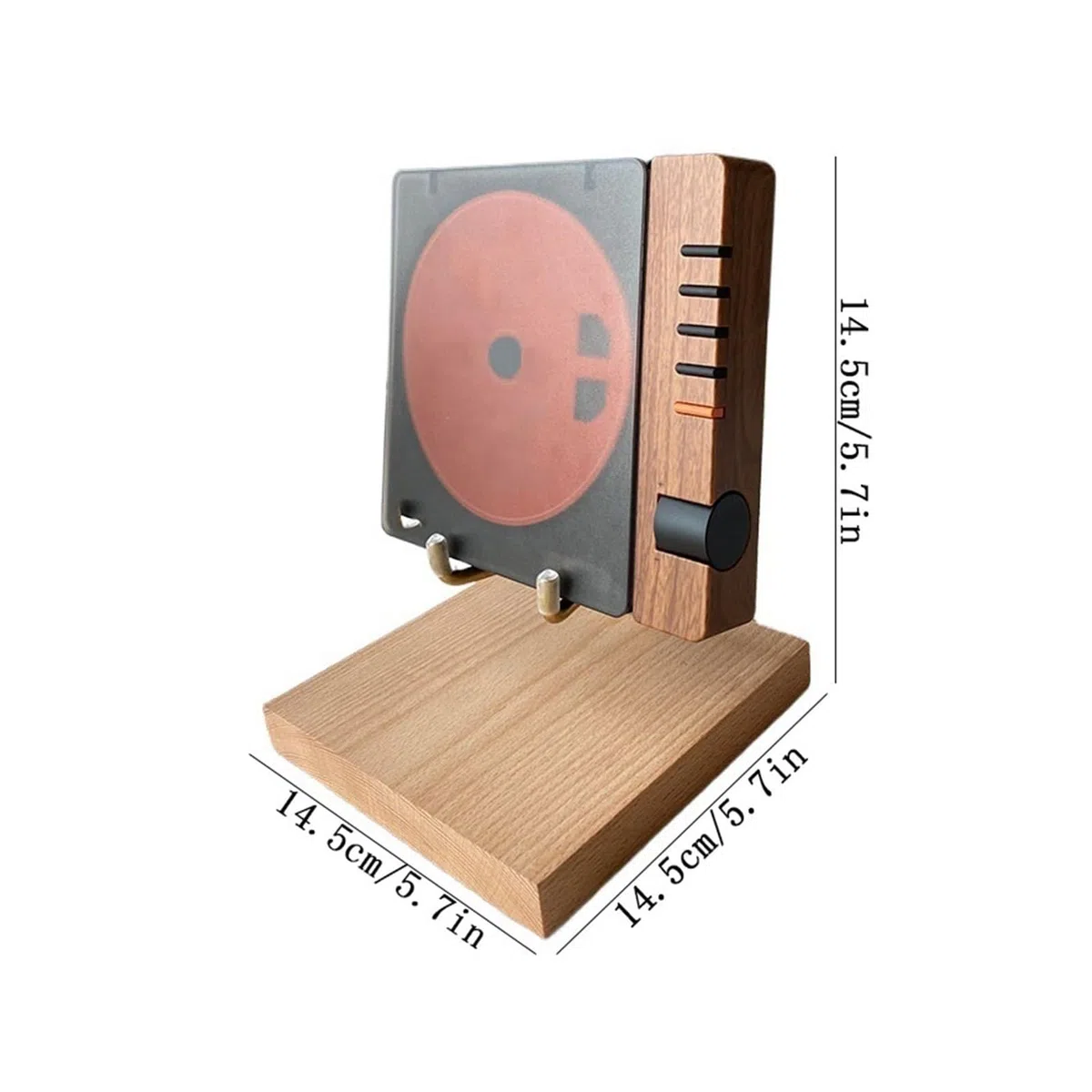 MRKU Porta Dischi, espositore per CD, Organizer per la casa, Porta vinili da Tavolo, scaffale in Legno per Album.