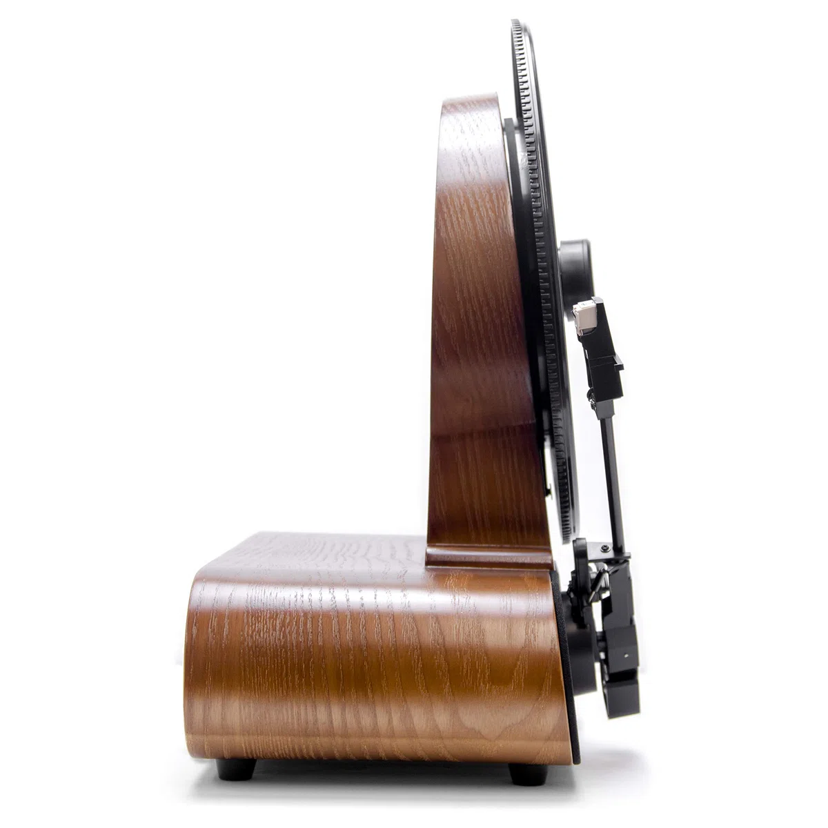 Fuse Vert AT - Giradischi verticale con cartuccia Audio-Technica, lettore in vinile moderno Mid-Century con altoparlanti integrati e Bluetooth, radio FM, giradischi audio per la casa, per dischi in