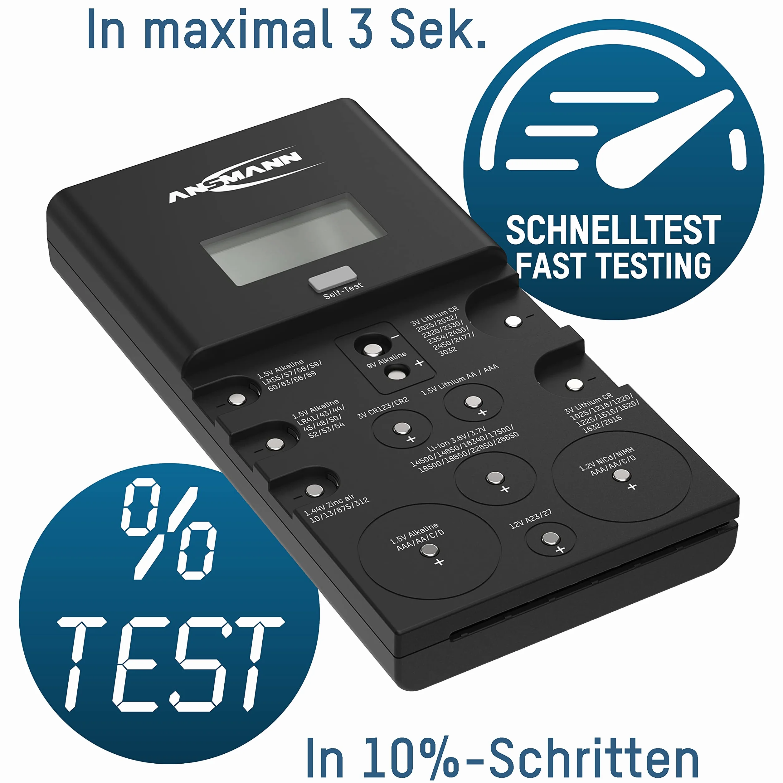 Ansmann Tester batterie Energy Check LCD 1900-0100