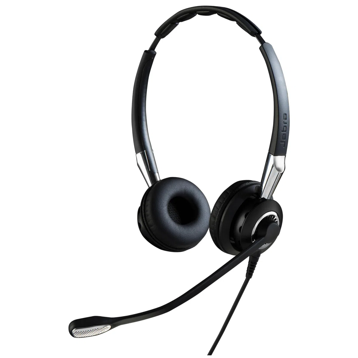 Jabra Biz 2400 II Quick Disconnect Cuffie Stereo On-Ear, Cuffie leggere con Ultra Cancellazione del Rumore e cavo, HD Voice e Cuscinetti Morbidi, Per Telefoni Fissi