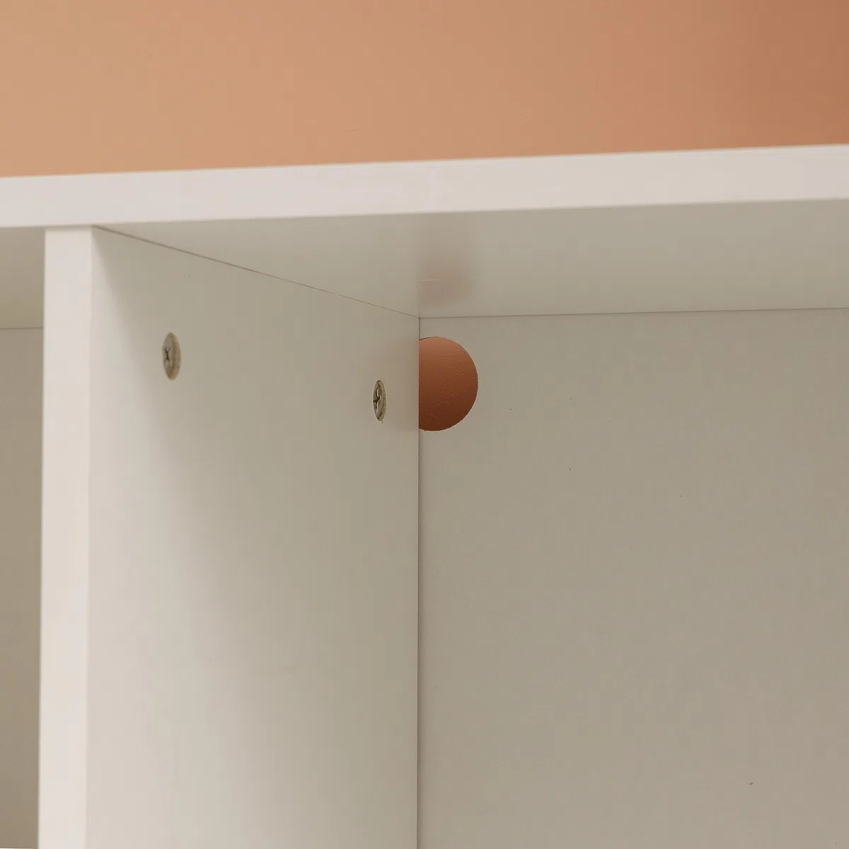 Baroni Home Mobile per Tv Sospeso con 3 Cassetti, Foro per Passaggio Cavi in MDF, Consolle Porta TV per Camera da Letto, Salotto, Cucina, Bianco, 140x33x30 cm