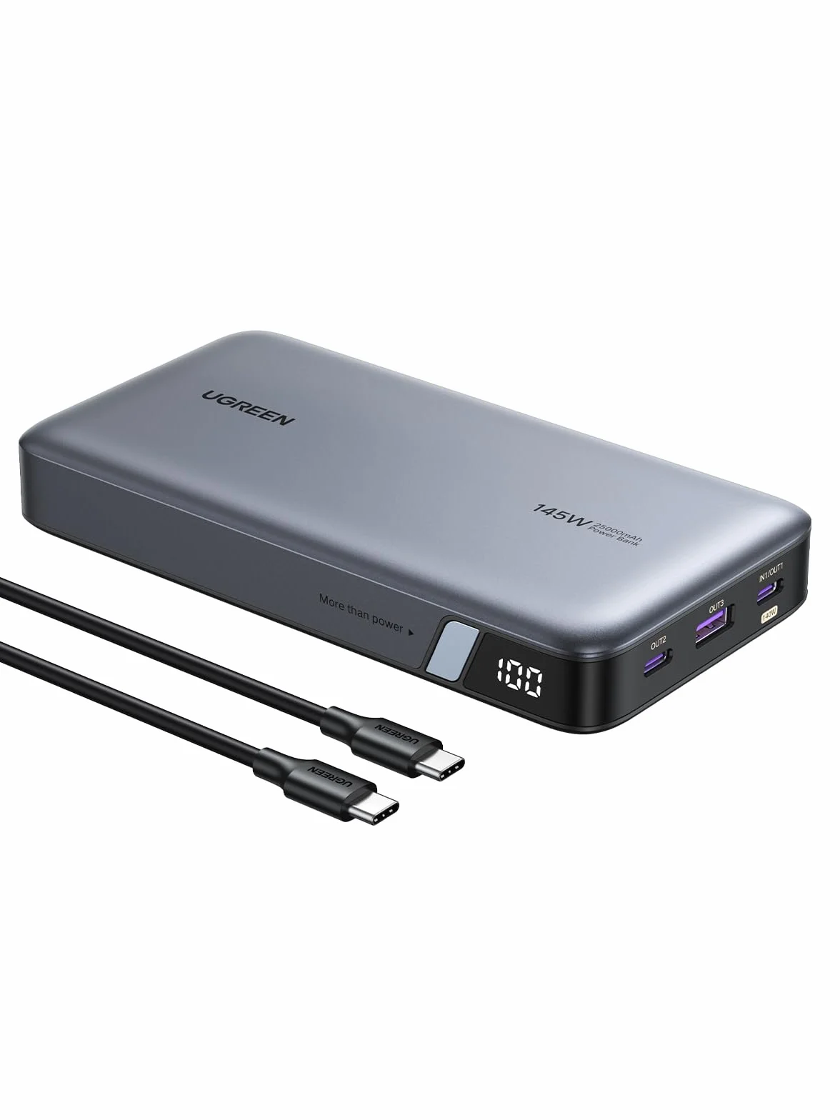 UGREEN Nexode 145W Power Bank 25000mAh Ricarica Rapida Caricatore Portatile PC USB C PD3.1 140W 3 Porte LED Compatibile con iPhone 17 16 15 14 Plus Pro Max Air Galaxy S25 S24 A56 A17 A16 MacBook iPad
