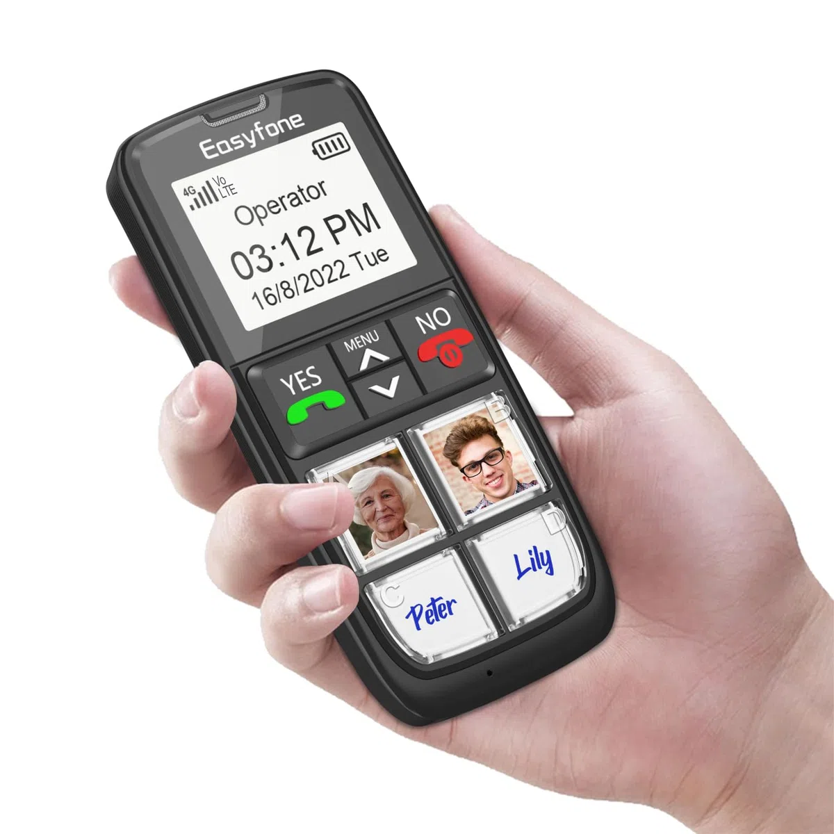 Easyfone T6 4G Telefono Cellulare per Anziani con Tasti Grandi