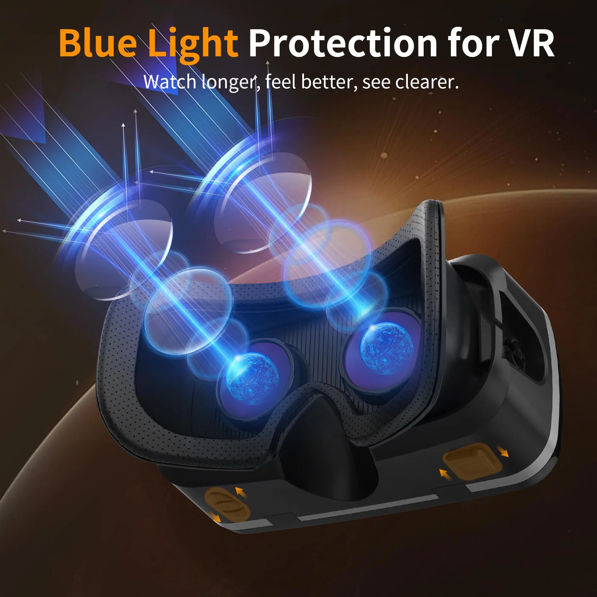 XWP Visore Realtà Virtuale Con Cuffie, Occhiali Per 3D VR Con Lenti HD, Compatibile Con iPhone E Android (4,7–7,2"), Immersivo Per Giochi, Film E Divertimento In Famiglia, Amici
