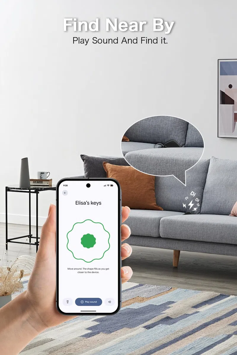 Novzix Finder Tracker S1, funziona con Apple Find My, Smart Tracker e Key Finder, batteria sostituibile, impermeabile, localizzatore di oggetti per chiavi, borse, portafogli, bagagli (Android non