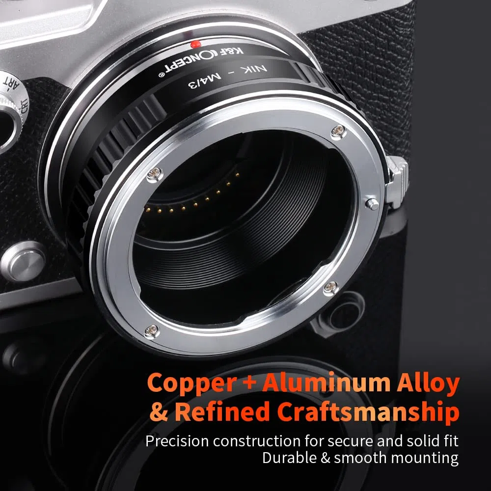 K&F CONCEPT Compatibile con Nikon AI Lente per Micro 4/3 Adattatore di obiettivo per Micro 4/3 M4/3 G1 GH1 GH2 GF1 Compatibile con Compatibile con Olympus Compatibile con Panasonic Camera