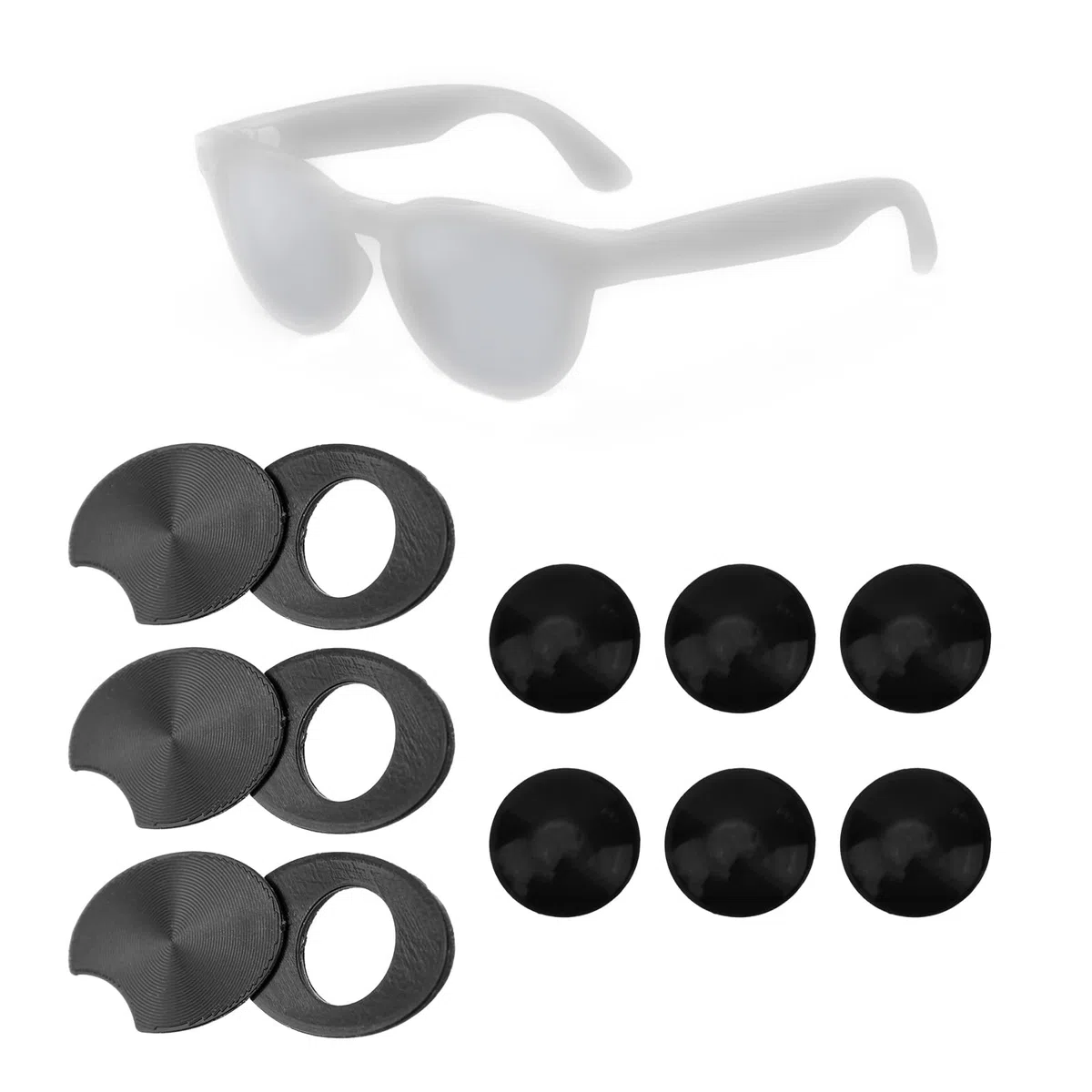 Occhiali Intelligenti Copri Privacy Luce LED per Meta, 3pz Ribaltabile Protettivo Otturatore Lente Camera con 6pz Adesivi Bloccanti Luce LED per Skyler Headliner