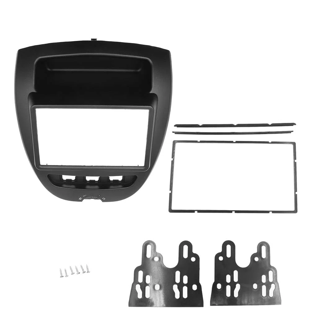 KAOLALI Mascherina Autoradio 2 DIN, Kit Montaggio Autoradio Compatibile per Toyota Aygo Citroen C1 Peugeot 107 2005+