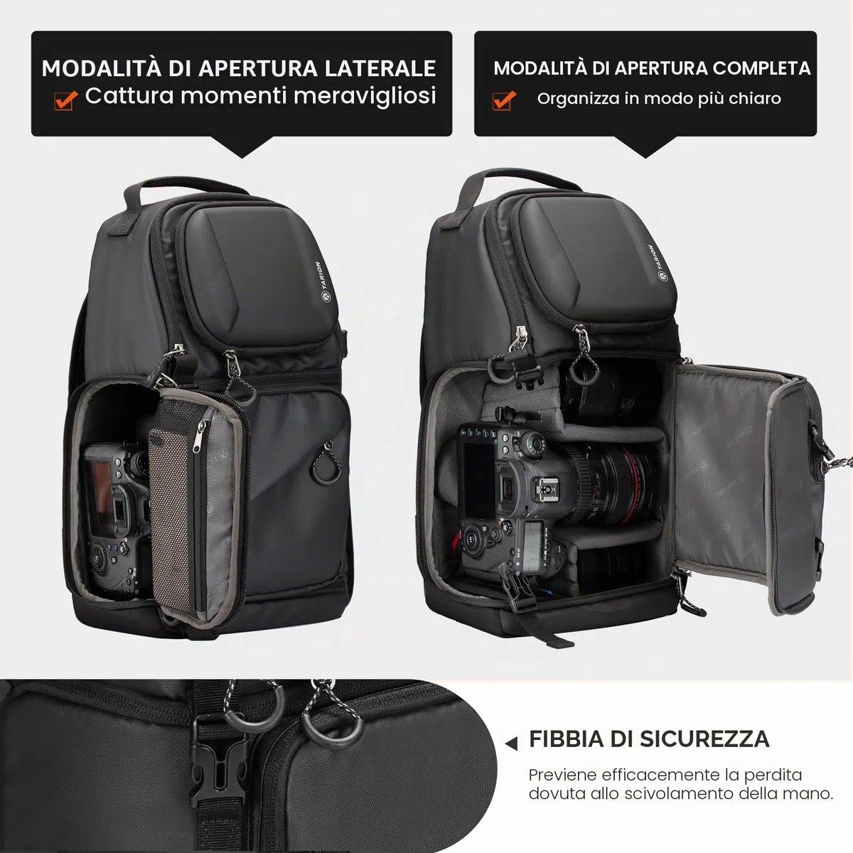 TARION Borsa Fotografica Fotocamera Monospalla: Borsa Macchina Fotografica Impermeabile Zaino Fotografico tracolla per fotocamera Compatibile con Fotocamera DSLR SLR Treppiede