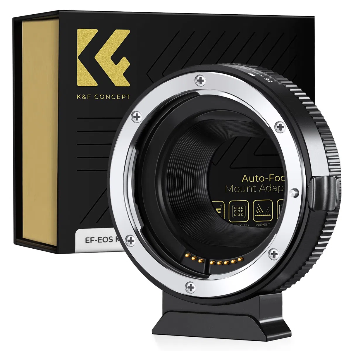 K&F CONCEPT Compatibile con Canon EF/EF-S su EOS M Adattatore Auto 2a Generazione in Metallo con AF con Cappucci Protettivi