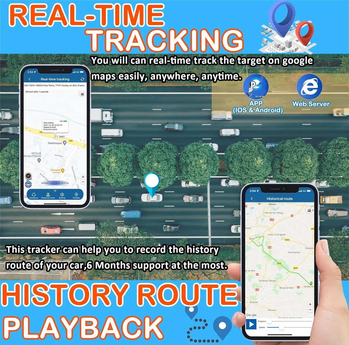 Micro Localizzatore per Auto Moto Bambini Nessuna SIM 60 Giorni di Standby GPS Tracker con APP Allarme Antifurto Tracciamento Globale in Tempo Reale GPS Tracker Nascosto Taiettoria storica Magnete