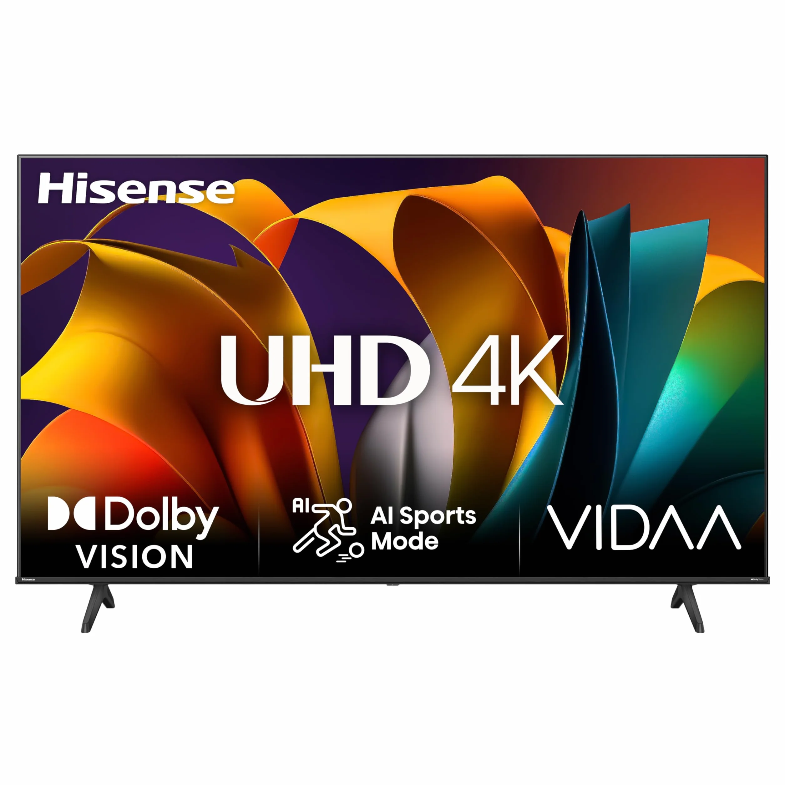 Hisense TV 55" 4K Ultra HD 55A6N, Smart TV VIDAA U7, Dolby Vision, HDR 10+, DTS Virtual:X, Game Mode, Alexa Built-in, VIDAA Voice, Tuner DVB-T2/S2 HEVC 10, lativù 4K, 55'', 2024 LED