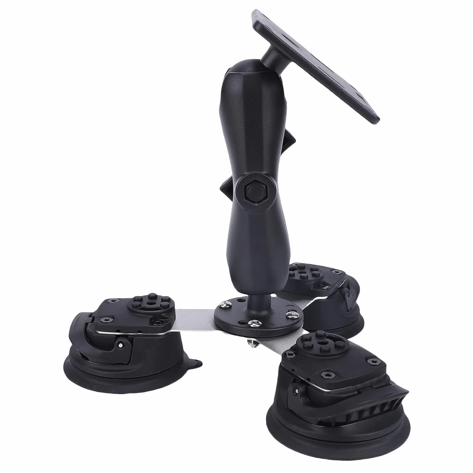 Supporto per Tablet in Lega di Alluminio con Base a Ventosa Multipla per Supporto Stabile per Scrivania in Vetro