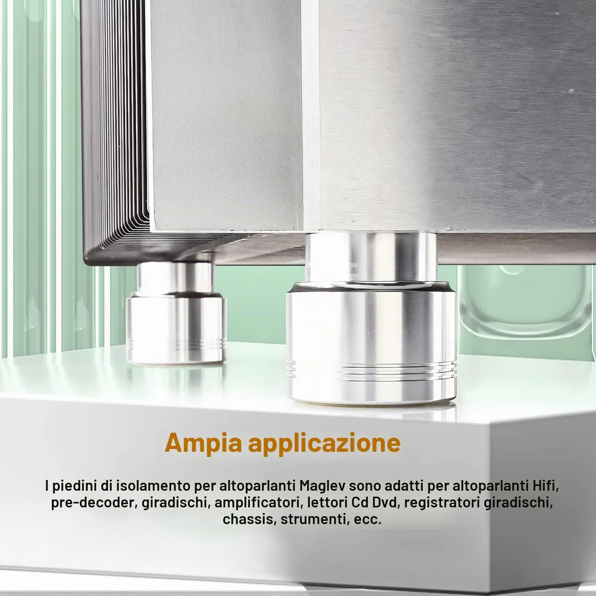 4 piedini isolanti per altoparlante in alluminio HiFi audio ammortizzatore piede Maglev piedi altoparlante stand (5350)