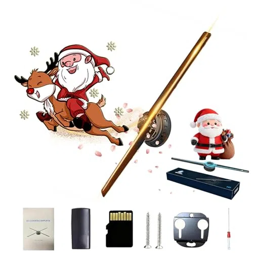 3D Ologramma Fan Proiettore con App, WiFi e Bluetooth, Natale e Halloween Picture Spinner, 1000 Video Library