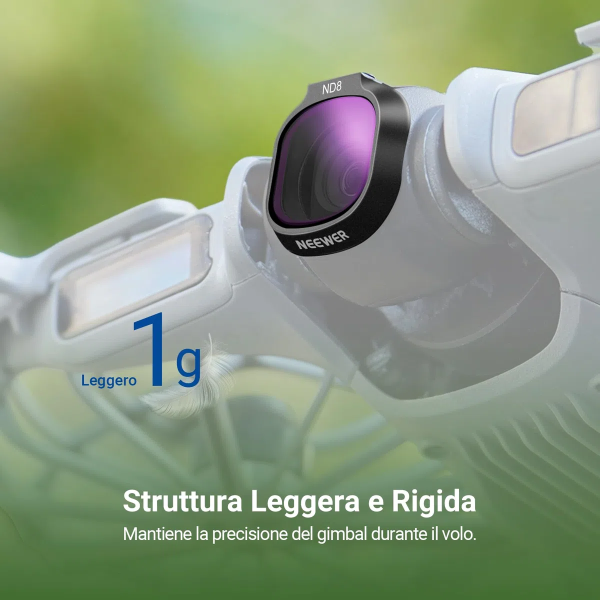 NEEWER Set di Filtro ND + CPL Solo Compatibile con DJI NEO 2, Kit Accessori per Obiettivo Drone, 3pz Filtri Polarizzatore Circolare e Densità Neutra (ND8/32) in Vetro HD Multistrato a Scatto, FL-N72