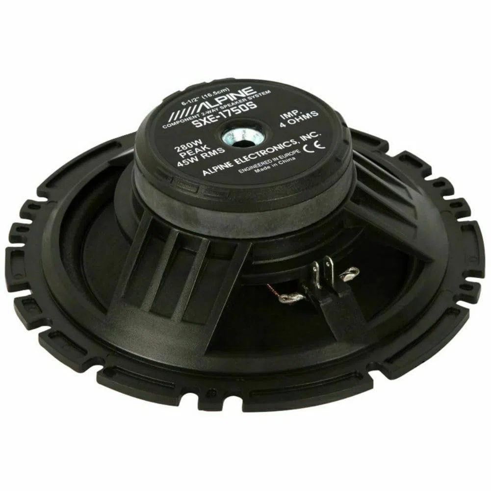 Kit 6 Casse Altoparlanti per Fiat Grande Punto, Punto Evo Anteriori e Posteriori Alpine Sxe 1750S+1325S Set 2 Woofer 165 mm +2 tweeter + 2 Coassiali 13cm +2 Coppie Anelli e Cavi Adattatori