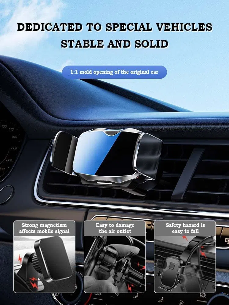 Porta Cellulare Auto per Hyundai Elantra 2020 2021 2022, 360° Regolabile Porta Telefono Auto, Supporto Cellulare Auto, Bocchette di Aerazione Supporto Smartphone,A Black