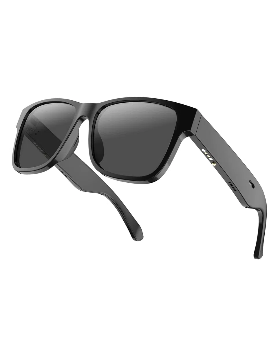 RUIMEN Occhiali Smart da Sole Bluetooth Audio Uomo Donna, con Microfono per Android iOS Chiamate Ciclismo Sport Anti UV Assistente Vocale Impermeabile