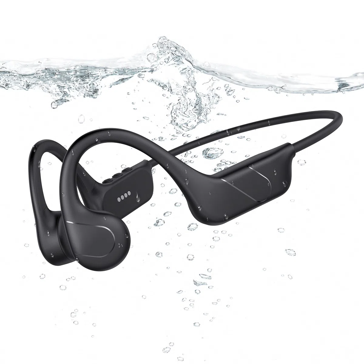 Cuffie Conduzione Ossea Nuoto IPX8, Bluetooth 6.0, MP3 32GB Memoria | 12 Ore Riproduzione Auricolari Conduzione Ossea per Nuoto, Fitness, Corsa e Bici