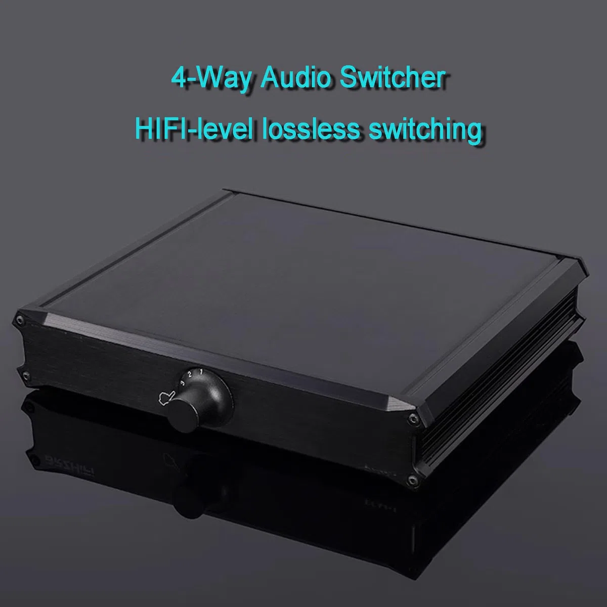 Commutatore Audio 4 in 1 Uscita, Scatola di Commutazione del Segnale Sorgente Audio Stereo, Scatola di Divisione Audio Passiva Manuale, Selettore Hi-Fi Lossless