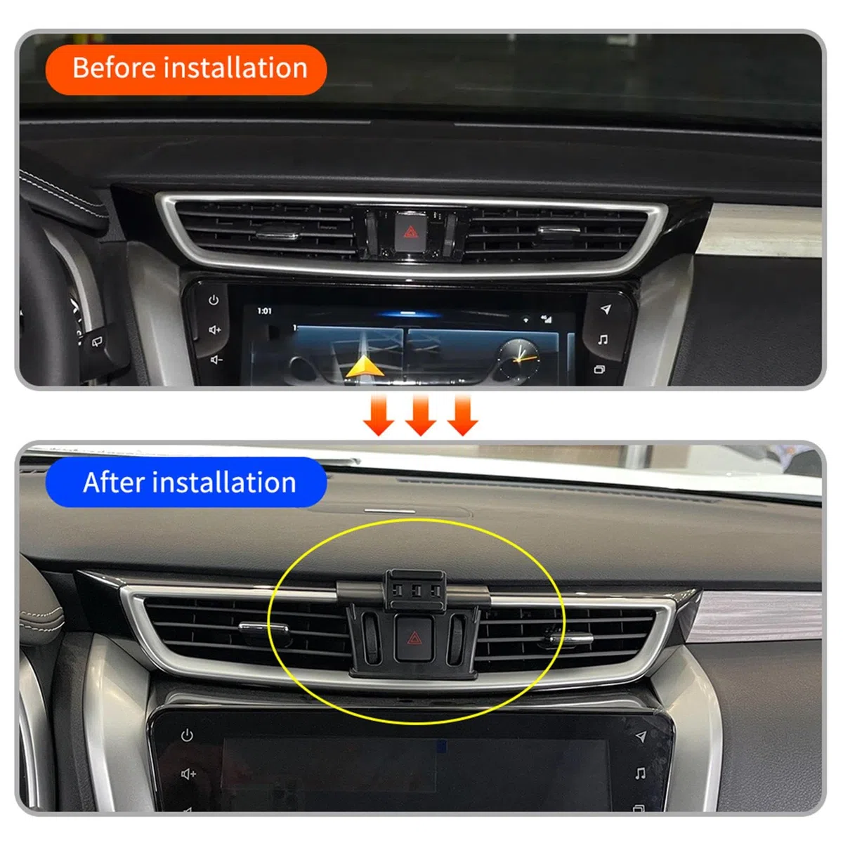 Porta Cellulare Auto per Nissan Murano Z52 2015-2023, Supporto per Telefono da Auto con Staffa Fissa, Supporto Speciale per Telefono Cellulare da Auto
