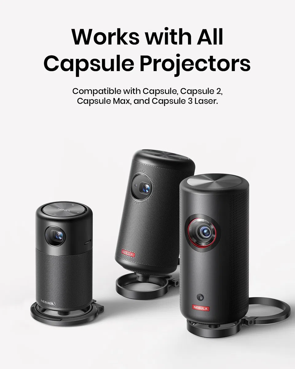 NEBULA Supporto pieghevole per proiettore, supporto da tavolo ultracompatto con facile installazione e rotazione di 180 gradi, per capsule 3, capsule 3 laser